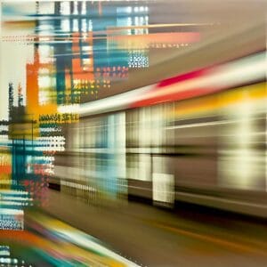 Trein in doorrit, spoor 4